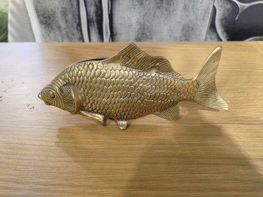 Table Figurine Brass Fish Sculpture